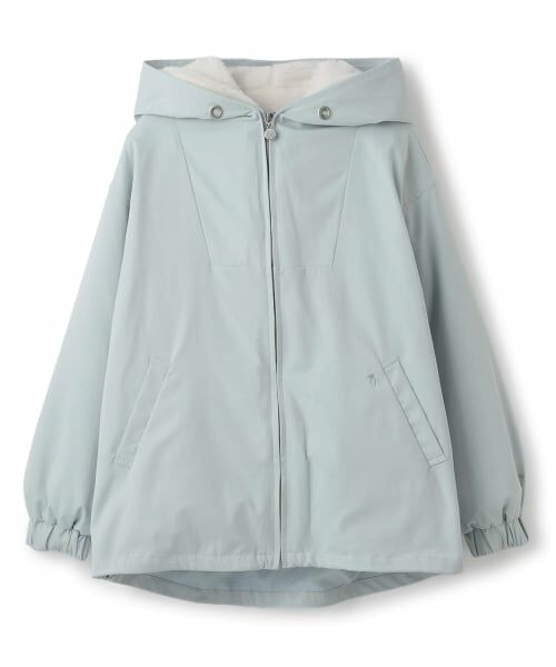 pom ponette junior / ポンポネット ジュニア ブルゾン | 【撥水】フェイクファーライナー3WAYブルゾン（サックス）
