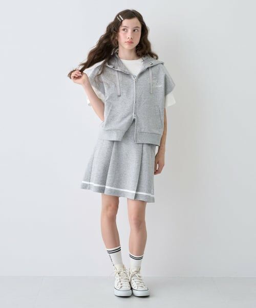 pom ponette junior / ポンポネット ジュニア その他トップス | 【接触冷感】フレンチスリーブパーカセットアップ | 詳細1