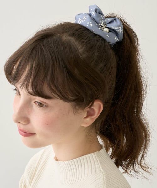 pom ponette junior / ポンポネット ジュニア ヘアゴム・シュシュ | 星総柄プリントシュシュ | 詳細1
