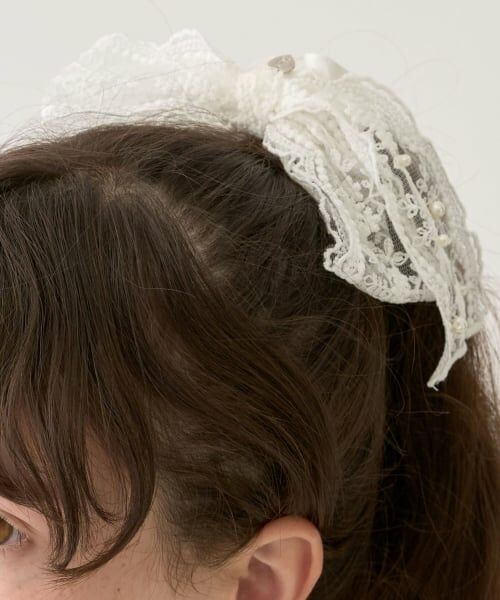 pom ponette junior / ポンポネット ジュニア ヘアゴム・シュシュ | レースリボンシュシュ | 詳細1