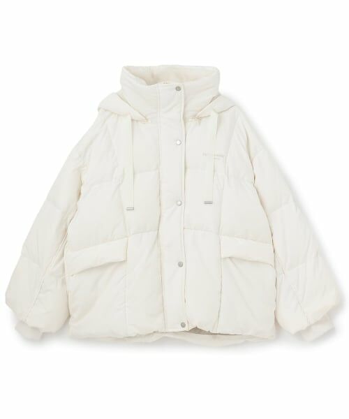 pom ponette junior / ポンポネット ジュニア ブルゾン | 【撥水・家庭洗濯可】フェイクファー襟ダウンブルゾン（オフ ホワイト）