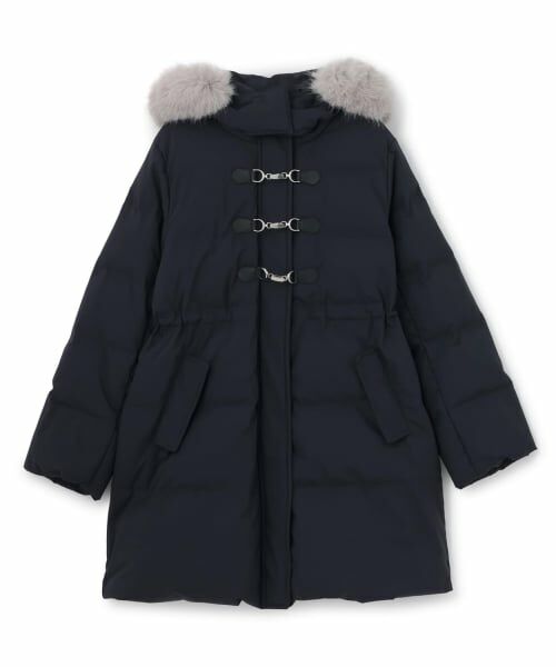 pom ponette junior / ポンポネット ジュニア その他アウター | 【撥水・家庭洗濯可】Aラインダウンコート(紺)