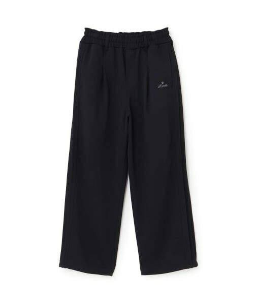 pom ponette junior / ポンポネット ジュニア その他パンツ | サイドピンタックダンボールスウェットパンツ(黒)