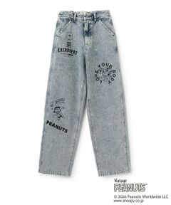 pom ponette junior / ポンポネット ジュニア その他パンツ | 【130cmあり】【PEANUTS】グラフィックデニムペインターパンツ