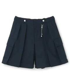 pom ponette junior / ポンポネット ジュニア ショート・ハーフ・半端丈パンツ | 【130cmあり】チャームつきカーゴキュロット