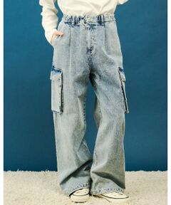 pom ponette junior / ポンポネット ジュニア その他パンツ | 【130cmあり】デニムカーゴパンツ