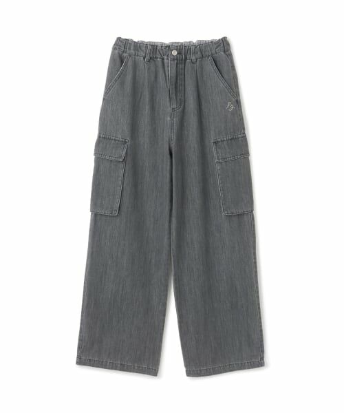 pom ponette junior / ポンポネット ジュニア その他パンツ | 【130cmあり】デニムカーゴパンツ（グレー）