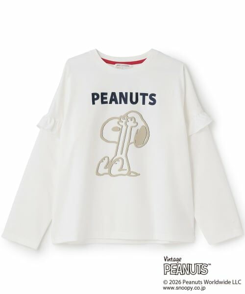 pom ponette junior / ポンポネット ジュニア Tシャツ | 【PEANUTS】【接触冷感】袖取り外しTシャツ（オフ ホワイト）