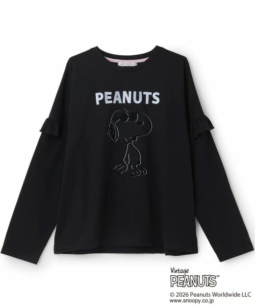 pom ponette junior / ポンポネット ジュニア Tシャツ | 【PEANUTS】【接触冷感】袖取り外しTシャツ（黒）
