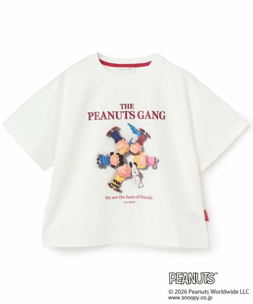 pom ponette junior / ポンポネット ジュニア Tシャツ | 【PEANUTS】【接触冷感】グラフィックレギュラーTシャツ(オフ ホワイト)