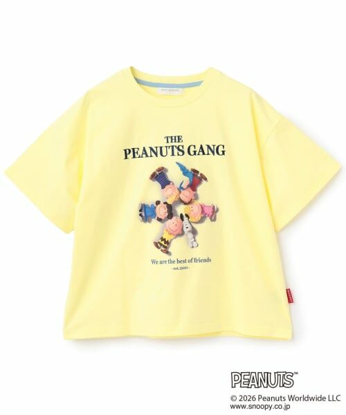 pom ponette junior / ポンポネット ジュニア Tシャツ | 【PEANUTS】【接触冷感】グラフィックレギュラーTシャツ(レモン イエロー)