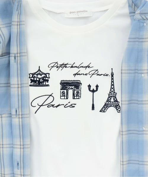 pom ponette junior / ポンポネット ジュニア シャツ・ブラウス | 【130cmあり】チェックシャツ×インナーTシャツセット | 詳細11