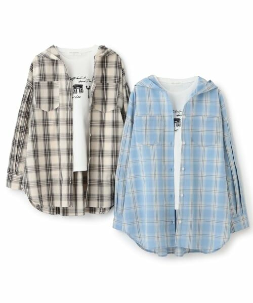 pom ponette junior / ポンポネット ジュニア シャツ・ブラウス | 【130cmあり】チェックシャツ×インナーTシャツセット | 詳細13