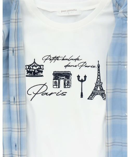 pom ponette junior / ポンポネット ジュニア シャツ・ブラウス | 【130cmあり】チェックシャツ×インナーTシャツセット | 詳細22