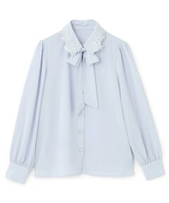 pom ponette junior / ポンポネット ジュニア シャツ・ブラウス | 【レースつけ衿】ボウタイブラウス
