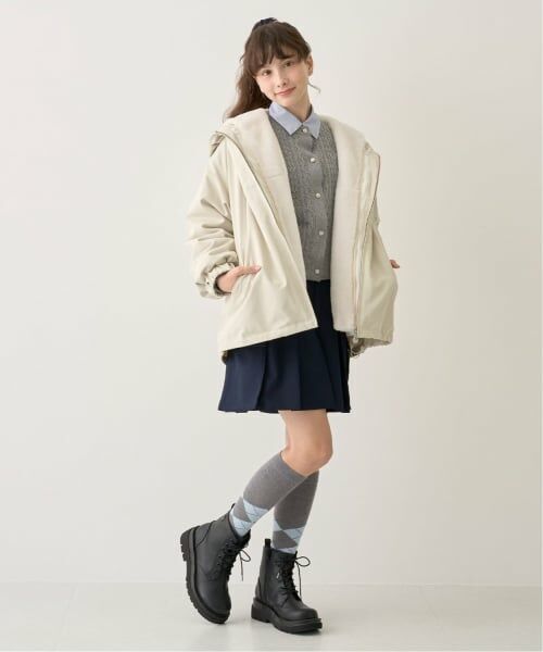 pom ponette junior / ポンポネット ジュニア カーディガン・ボレロ | 【130cmあり】ニットカーディガン×シャツセット | 詳細2