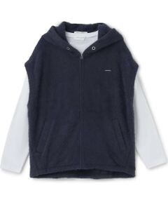 pom ponette junior / ポンポネット ジュニア パーカー | 【130cmあり】裏シャギーノースリーブパーカ×長袖Tシャツセット