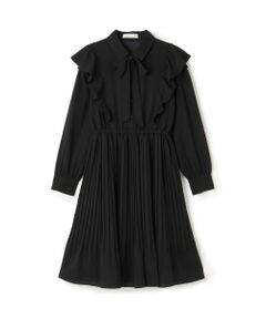 pom ponette junior / ポンポネット ジュニア ミニ丈・ひざ丈ワンピース | 【130cmあり】ボウタイシフォンワンピース