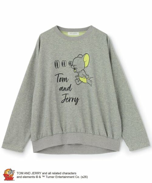 pom ponette junior / ポンポネット ジュニア スウェット | 【130cmあり】TOM and JERRY バイカラーダンボールプルオーバー(トップ グレー)