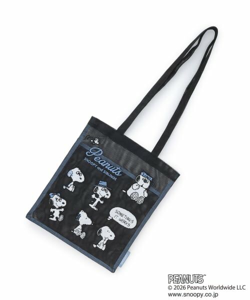 pom ponette junior / ポンポネット ジュニア トートバッグ | 【PEANUTS】メッシュトート（黒）