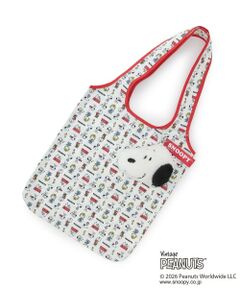 pom ponette junior / ポンポネット ジュニア トートバッグ | 【PEANUTS】エコバッグ入りスヌーピーフェイスチャーム