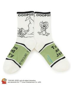pom ponette junior / ポンポネット ジュニア ソックス | TOM and JERRY ライン入りクルーソックス