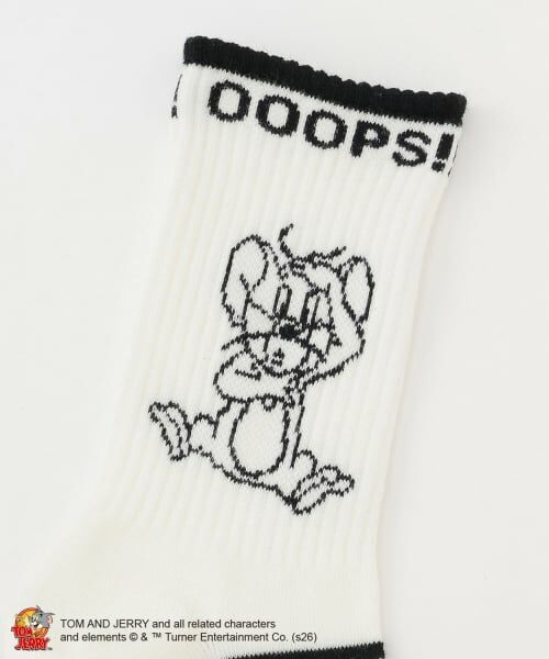 pom ponette junior / ポンポネット ジュニア ソックス | TOM and JERRY ライン入りクルーソックス | 詳細1
