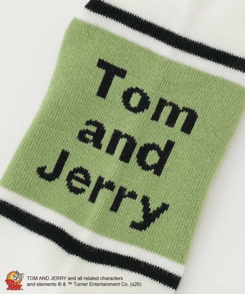 pom ponette junior / ポンポネット ジュニア ソックス | TOM and JERRY ライン入りクルーソックス | 詳細4