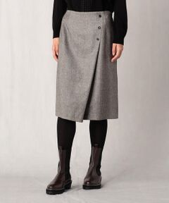 Precious Mild / プレシャスマイルド ロング・マキシ丈スカート | 〔+サイズ〕【セットアップ対応】輝きツイード 巻きスカート風タイトスカート