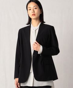 Precious Mild / プレシャスマイルド ノーカラージャケット | 【セットアップ対応】ナイロントリコット Vカラーロングジャケット