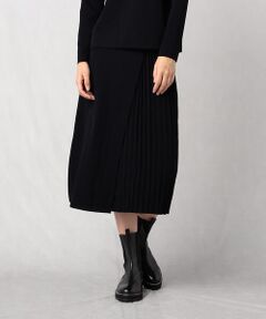 Precious Mild / プレシャスマイルド ロング・マキシ丈スカート | プリーツニット ラップスカート