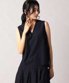 Precious Mild / プレシャスマイルド シャツ・ブラウス | 〔 +サイズ 〕 【セットアップ対応】レーヨンツイル Ｖネックブラウス