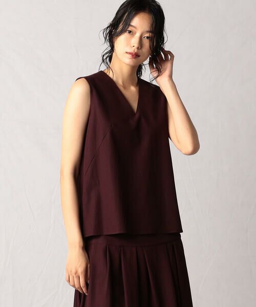 Precious Mild / プレシャスマイルド シャツ・ブラウス | 〔 +サイズ 〕 【セットアップ対応】レーヨンツイル Ｖネックブラウス | 詳細5