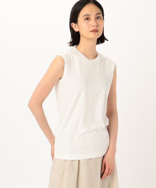 Precious Mild / プレシャスマイルド カットソー | スビンゴールドスムース ノースリーブプルオーバー | 詳細2