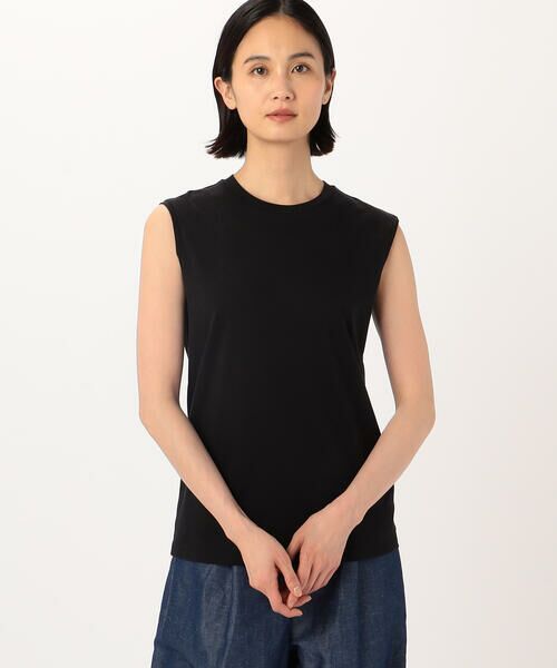 Precious Mild / プレシャスマイルド カットソー | スビンゴールドスムース ノースリーブプルオーバー(05:ブラック)