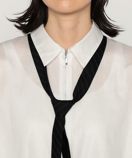 Precious Mild / プレシャスマイルド シャツ・ブラウス | 輝きの白をまとって ネクタイ付きビッグシャツ | 詳細10