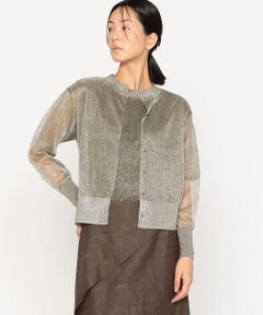 Precious Mild / プレシャスマイルド カーディガン・ボレロ | 〔 +サイズ 〕 シアーラメ ニットカーディガン