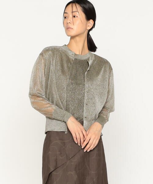 Precious Mild / プレシャスマイルド カーディガン・ボレロ | 〔 +サイズ 〕 シアーラメ ニットカーディガン | 詳細3