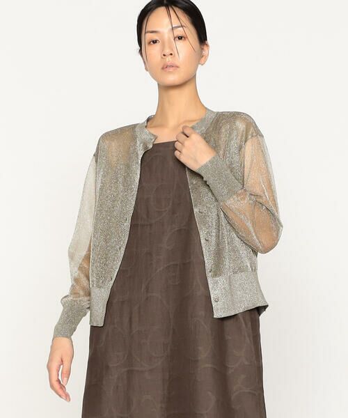 Precious Mild / プレシャスマイルド カーディガン・ボレロ | 〔 +サイズ 〕 シアーラメ ニットカーディガン | 詳細4