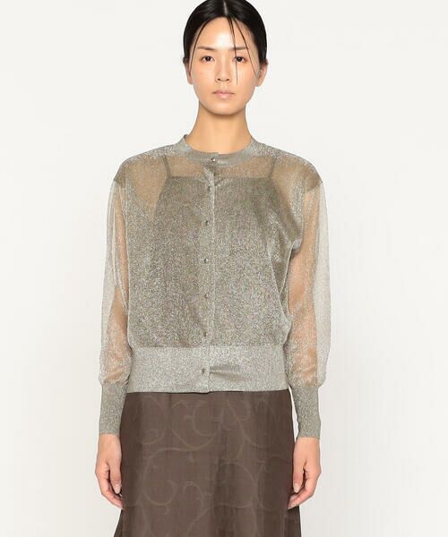 Precious Mild / プレシャスマイルド カーディガン・ボレロ | 〔 +サイズ 〕 シアーラメ ニットカーディガン | 詳細6