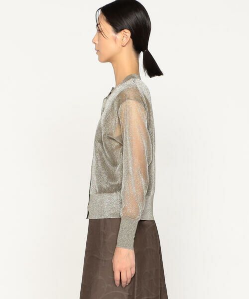 Precious Mild / プレシャスマイルド カーディガン・ボレロ | 〔 +サイズ 〕 シアーラメ ニットカーディガン | 詳細7