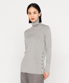 Precious Mild / プレシャスマイルド ニット・セーター | 〔 +サイズ 〕 GLOSSY RIBラメプレーティングタートルネックプルオーバー