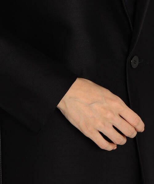 Precious Mild / プレシャスマイルド テーラードジャケット | シルクウールツイル レザーコンビネーションシングルジャケット<br> | 詳細13
