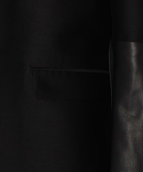 Precious Mild / プレシャスマイルド テーラードジャケット | シルクウールツイル レザーコンビネーションシングルジャケット<br> | 詳細14