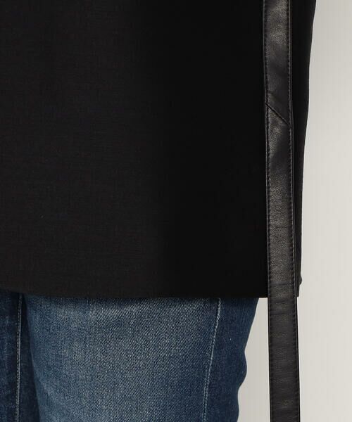 Precious Mild / プレシャスマイルド テーラードジャケット | シルクウールツイル レザーコンビネーションシングルジャケット<br> | 詳細15