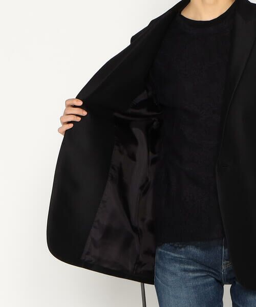 Precious Mild / プレシャスマイルド テーラードジャケット | シルクウールツイル レザーコンビネーションシングルジャケット<br> | 詳細18