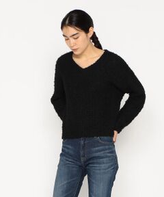 Precious Mild / プレシャスマイルド ニット・セーター | ツィード柄 Vネックプルオーバー