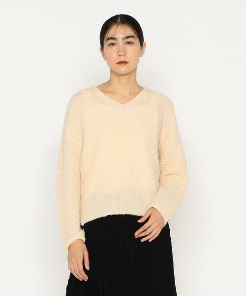 Precious Mild / プレシャスマイルド ニット・セーター | ツィード柄 Vネックプルオーバー | 詳細8