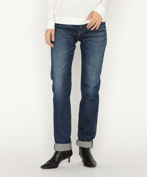 Precious Mild / プレシャスマイルド デニムパンツ | 〔 +サイズ 〕左綾ストレッチデニム ストレートパンツ | 詳細10