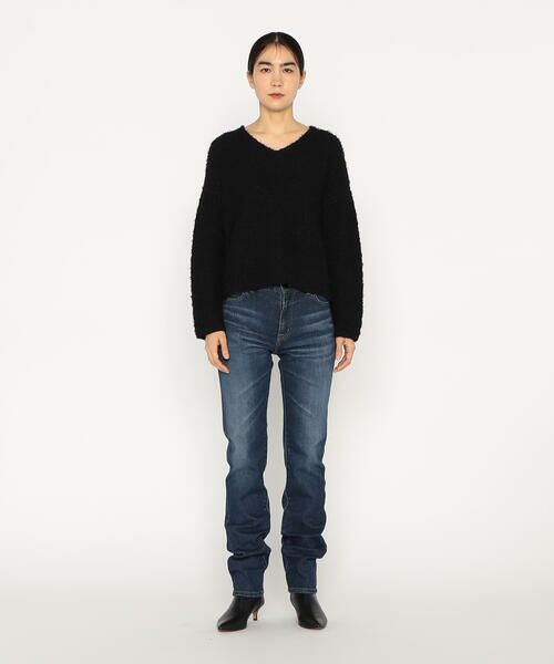 Precious Mild / プレシャスマイルド ニット・セーター | 〔 +サイズ 〕 ツィード柄 Vネックプルオーバー | 詳細1